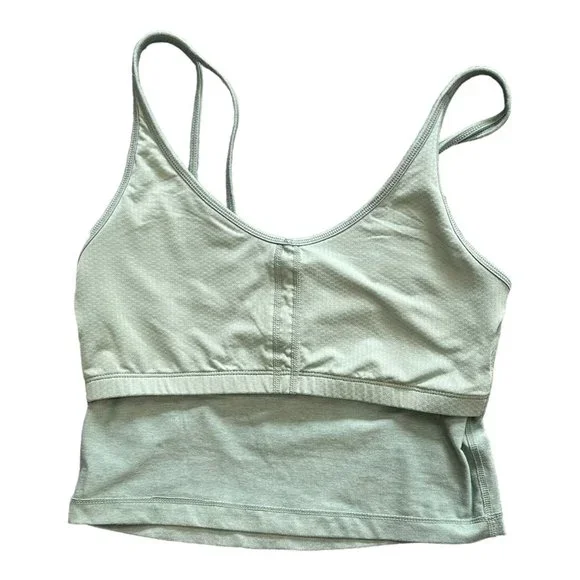 VUORI WOMENS SPORTS BRA TANK TOP BUILT IN BRA LIGHT GREEN SUPER SOFT.-Sold - Picture 4 of 4